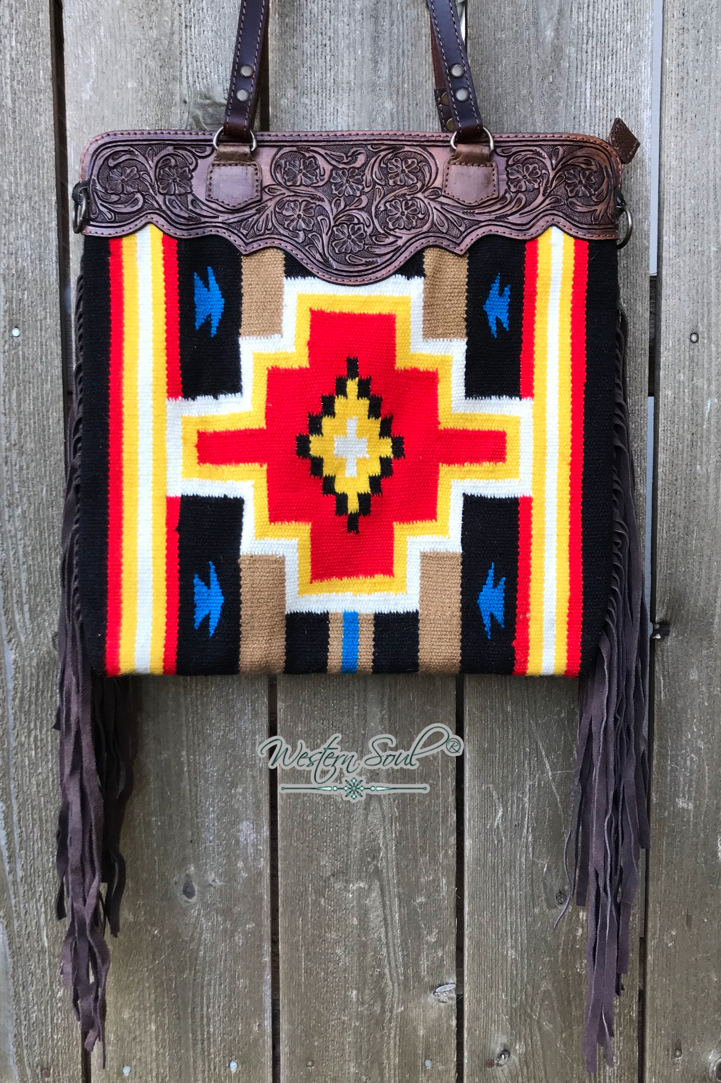 Women's Aztec Saddle Blanket Fringe Purse – Skip's Western Outfitters
