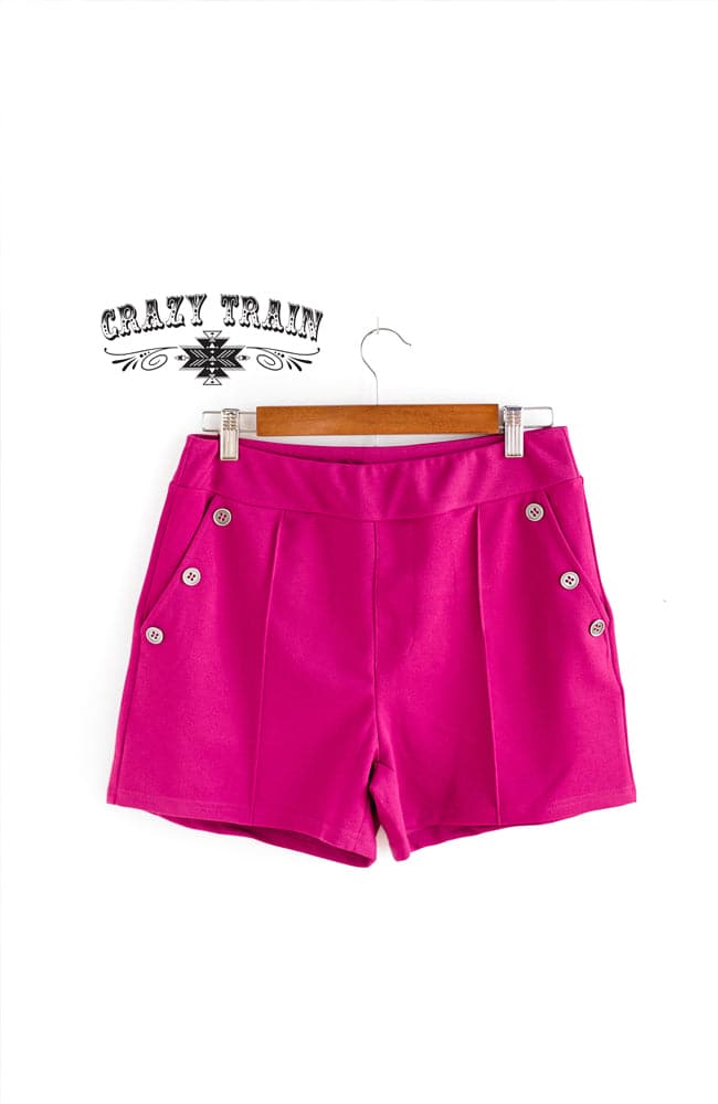 Shorts  Perfect Pair Shorts Raspberry from Crazy Train Clothing