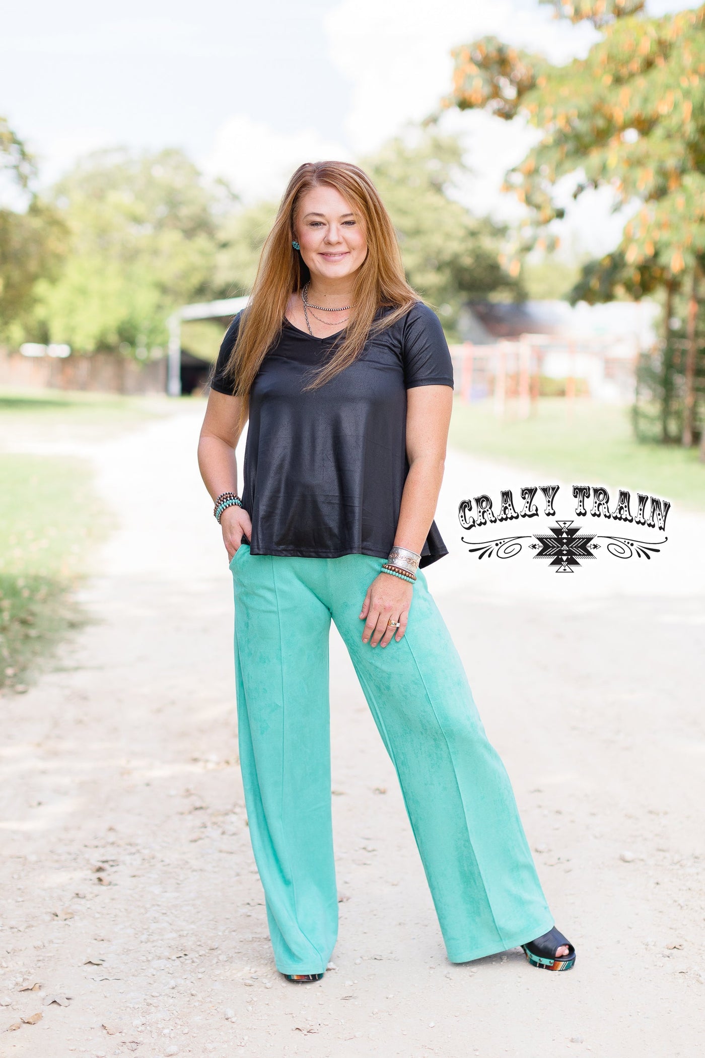 Western Turquoise Outfit ~ Shirt & Bell Bottoms | Henderson's Western Store
