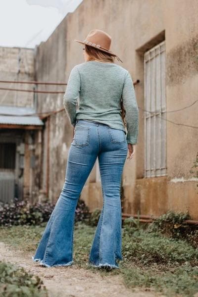 Jeans  Winsome Mid Wash Bell Bottom Jeans from L&B Apparel