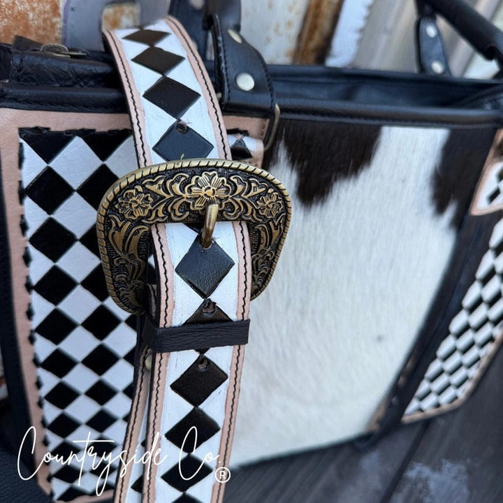 Countryside Co. Handbag Black Checkered Diamond Rodeo Checkered tote