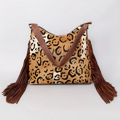 Leopard Print Hobo Leather Bag