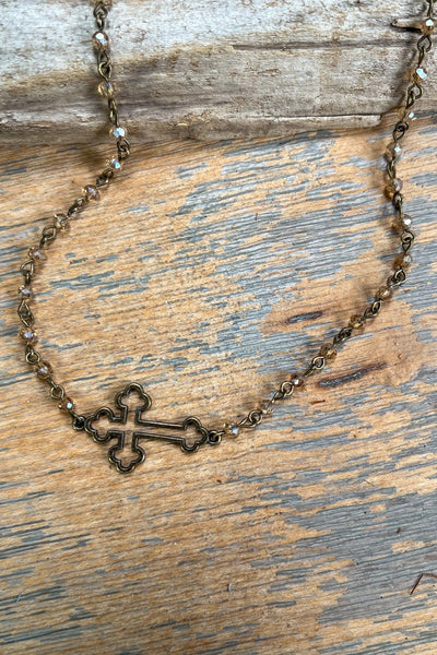 Dylan Jewelry Necklace Bronze Vintage Cross Necklace