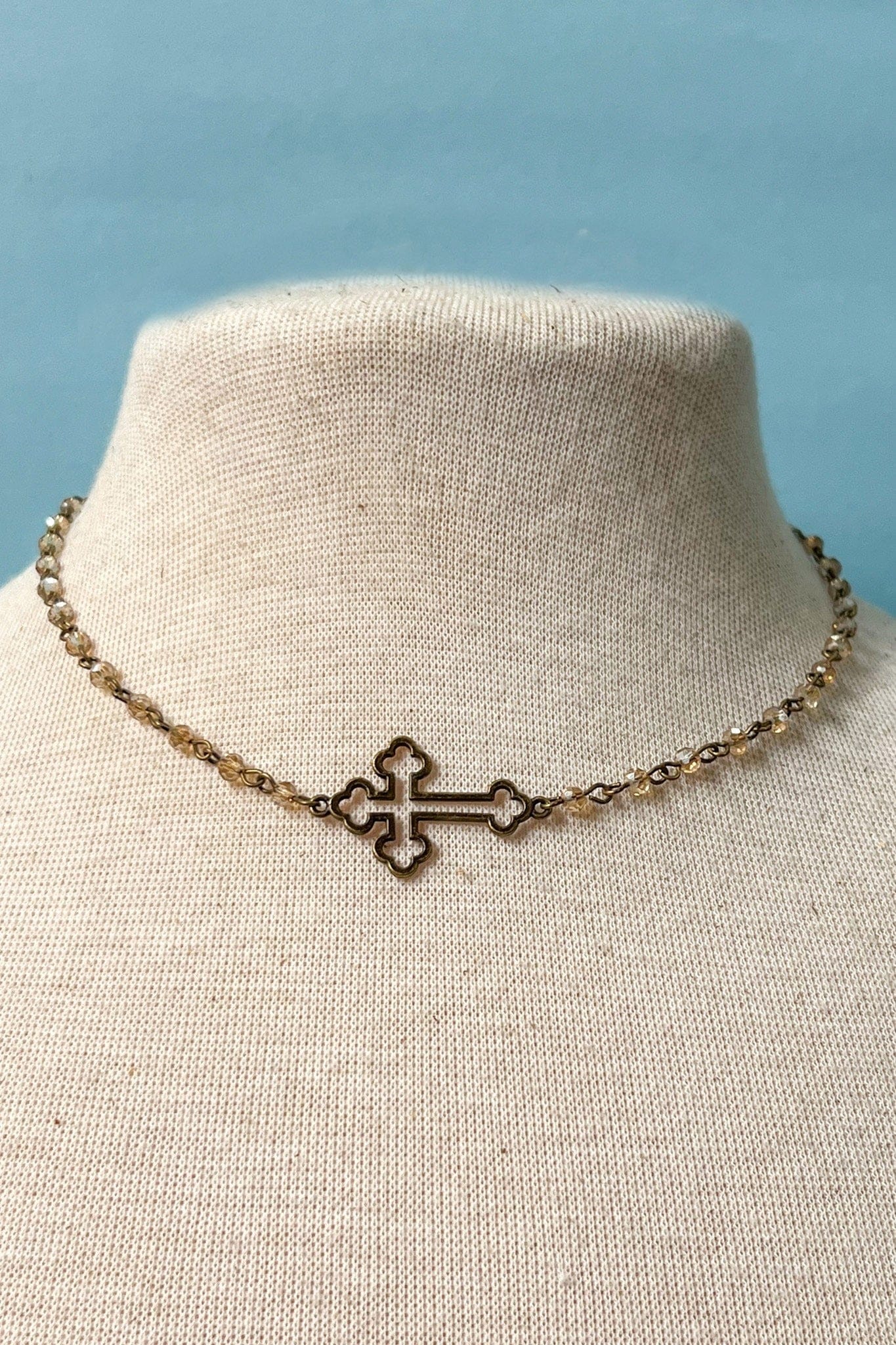 Dylan Jewelry Necklace Bronze Vintage Cross Necklace