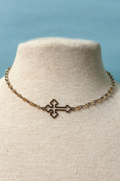 Dylan Jewelry Necklace Bronze Vintage Cross Necklace