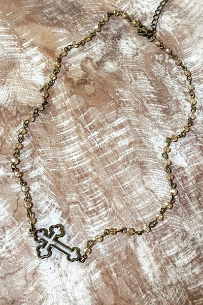Dylan Jewelry Necklace Bronze Vintage Cross Necklace