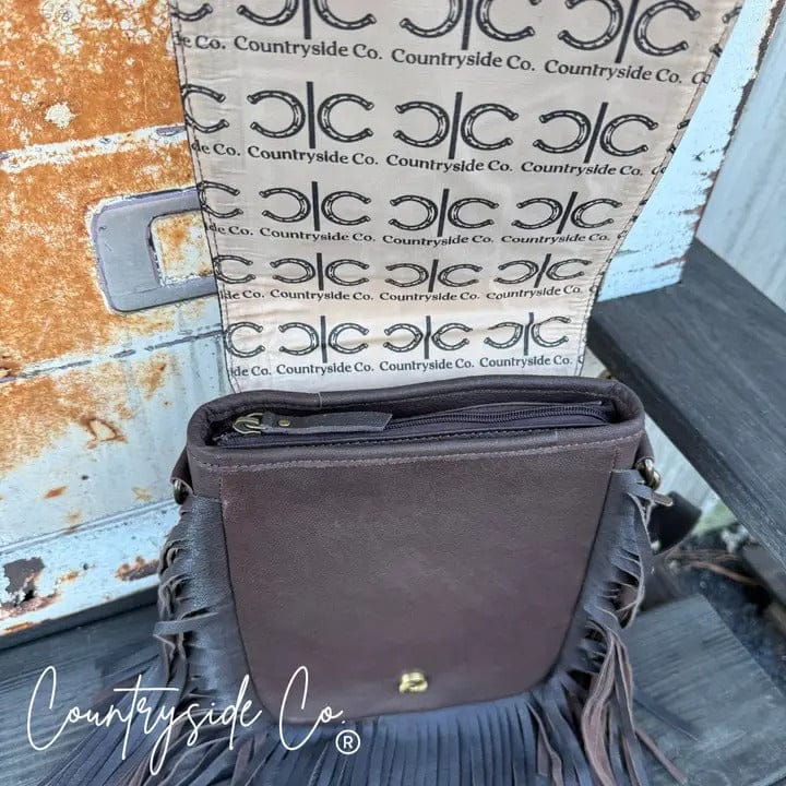 Countryside Co. Handbag Brown Cherry Crush Tooled Leather Purse