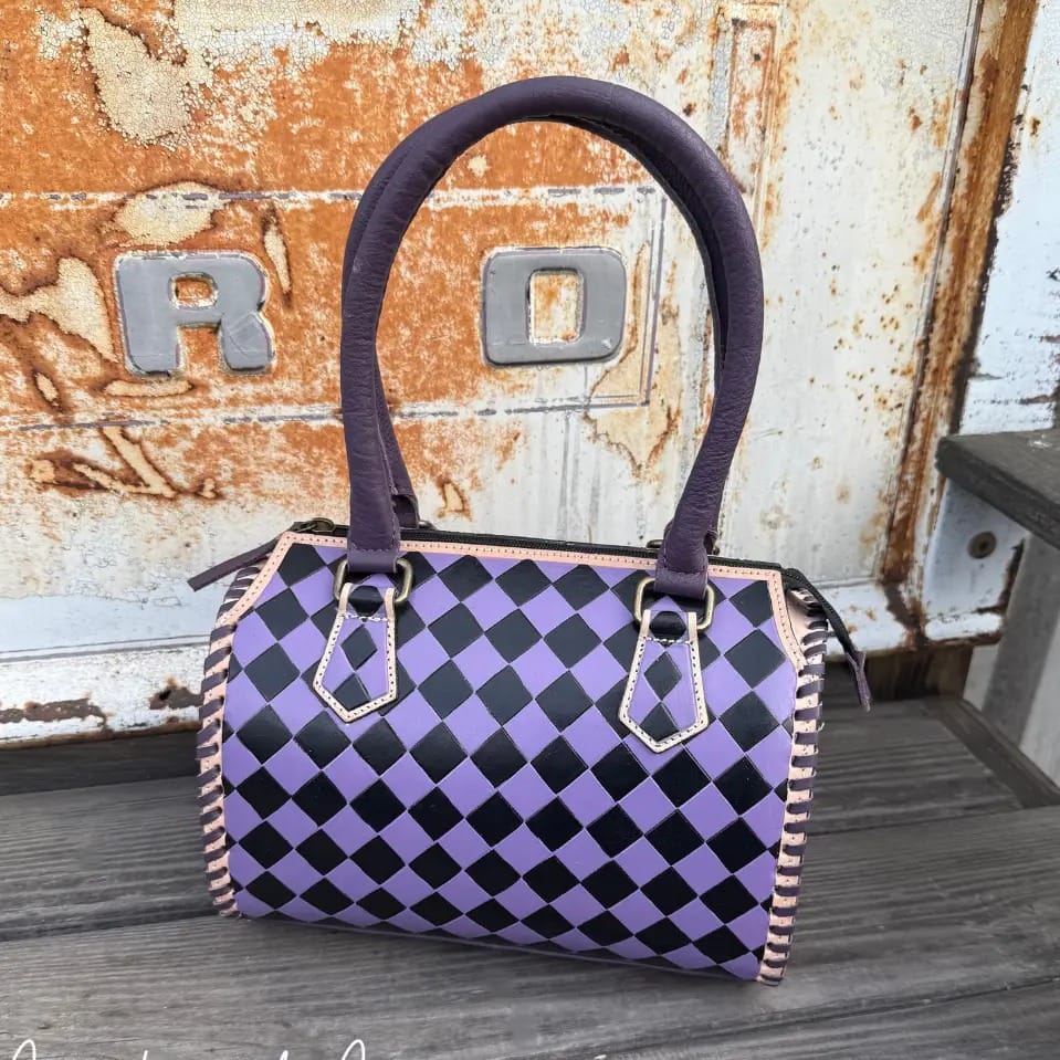 Countryside Co. Handbag Checkered Purple Reign Check Speedy - Countryside Co