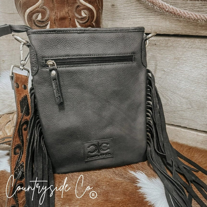 Countryside Co. Handbag Black Checkered Midnight Check Cowhide Bag