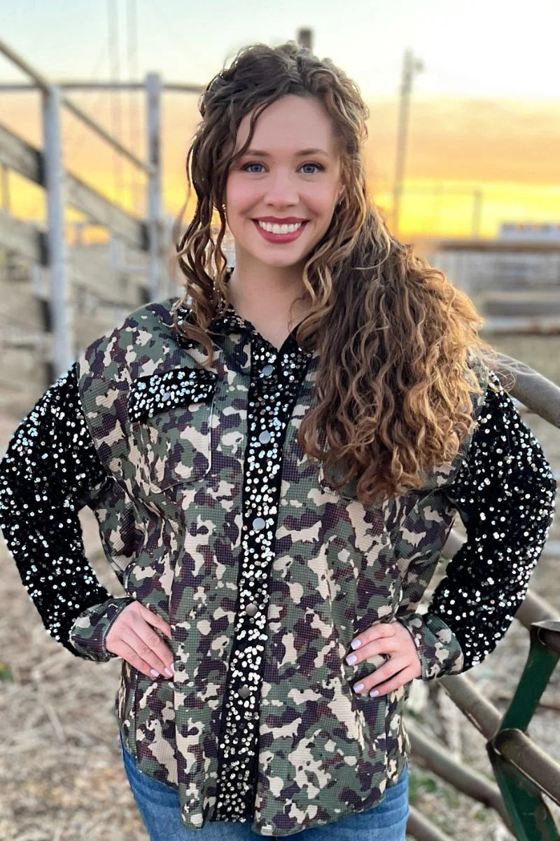 Bold and Classy Camo Shacket