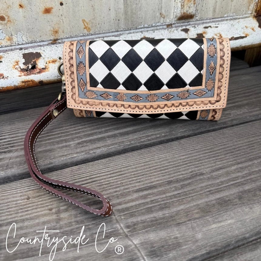 Countryside Co. Wallet Black Checkered Harlequin Rodeo Wallet