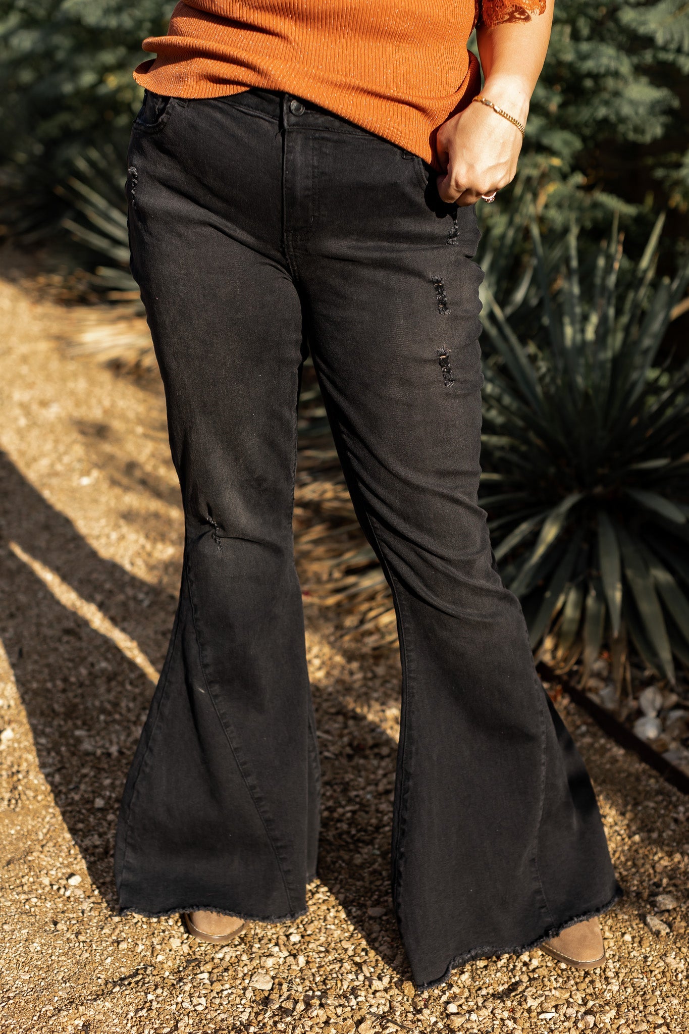 Black Bell Bottoms Jeans from L&B Apparel