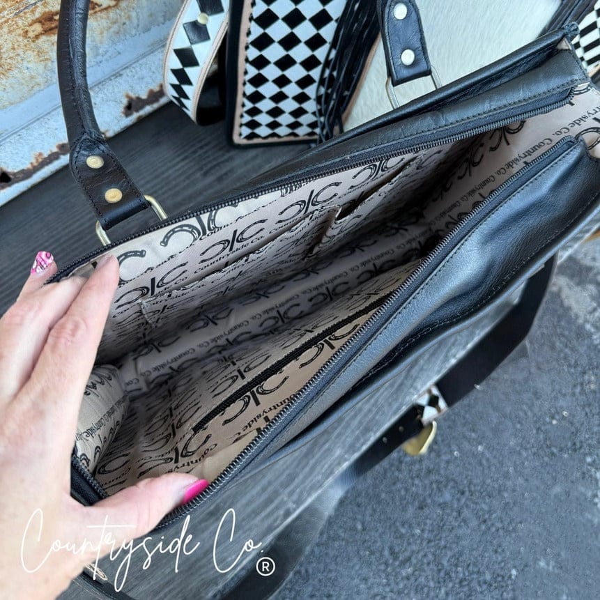 Countryside Co. Handbag Black Checkered Diamond Rodeo Checkered tote