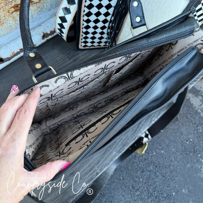 Countryside Co. Handbag Black Checkered Diamond Rodeo Checkered tote