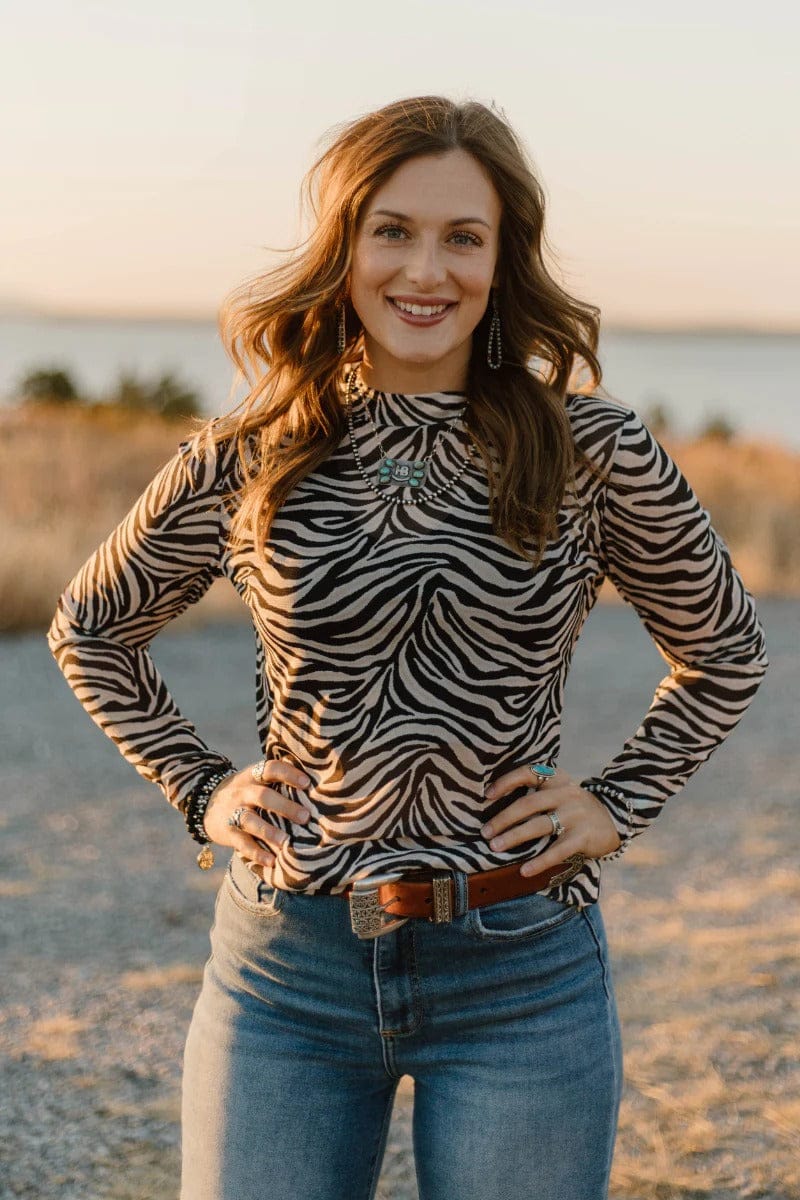 Sterling Kreek Long sleeve Mesh Top Cowgirl Safari Mesh Top