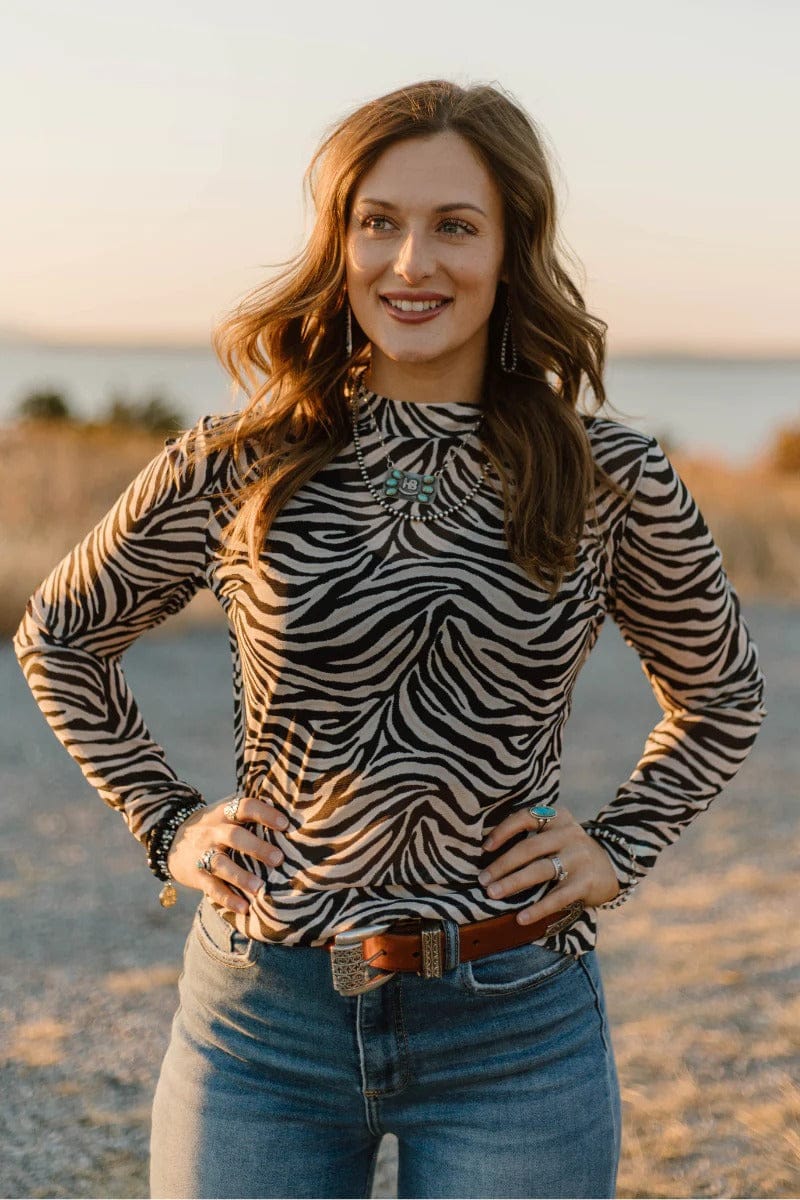 Sterling Kreek Long sleeve Mesh Top Cowgirl Safari Mesh Top