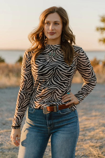 Sterling Kreek Long sleeve Mesh Top Cowgirl Safari Mesh Top