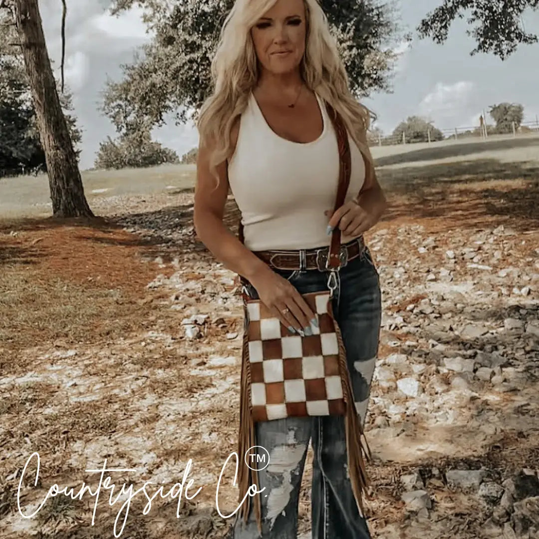 Countryside Co. Handbag Checkered High Noon Check Cowhide Bag - Countryside Co.
