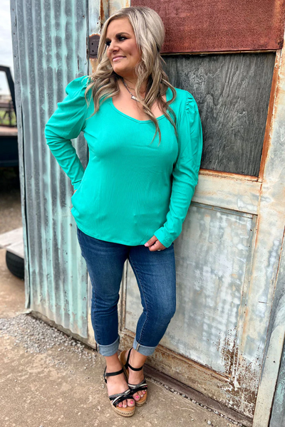 Something Classy Turquoise Top