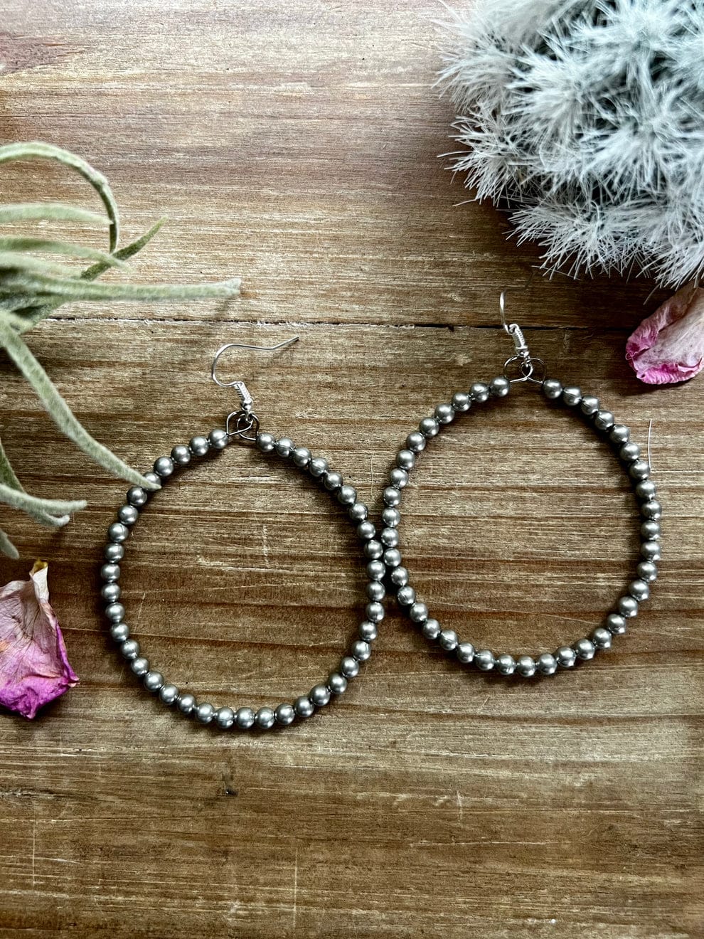 Western Soul® Silver Perfection Silver Pearl Hoops