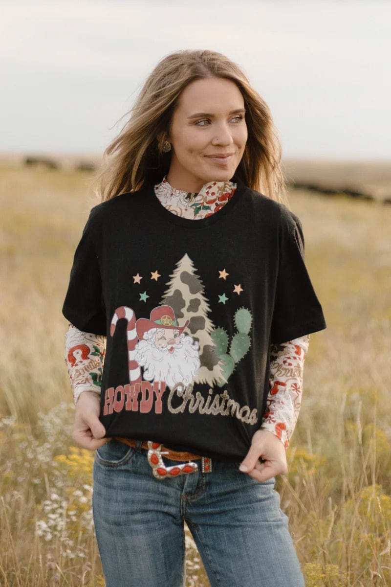 Sterling Kreek graphic tee Howdy Santa Tee