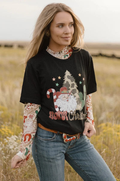 Sterling Kreek graphic tee Howdy Santa Tee