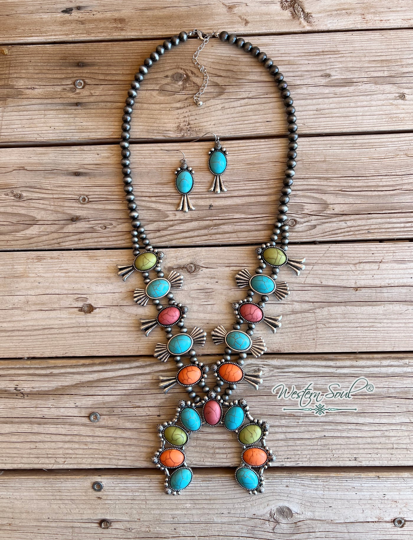 Pueblo Road Squash Blossom Necklace