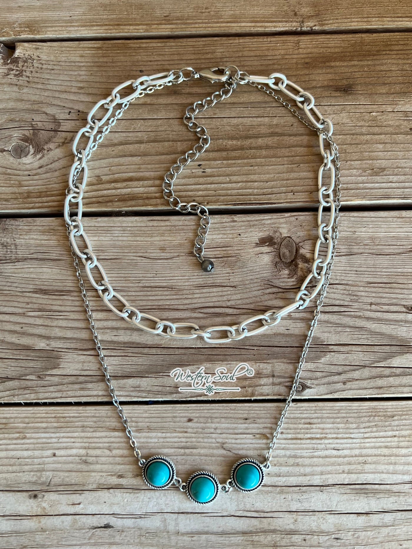 Isac Necklace Turquoise Roundp Layer Necklace