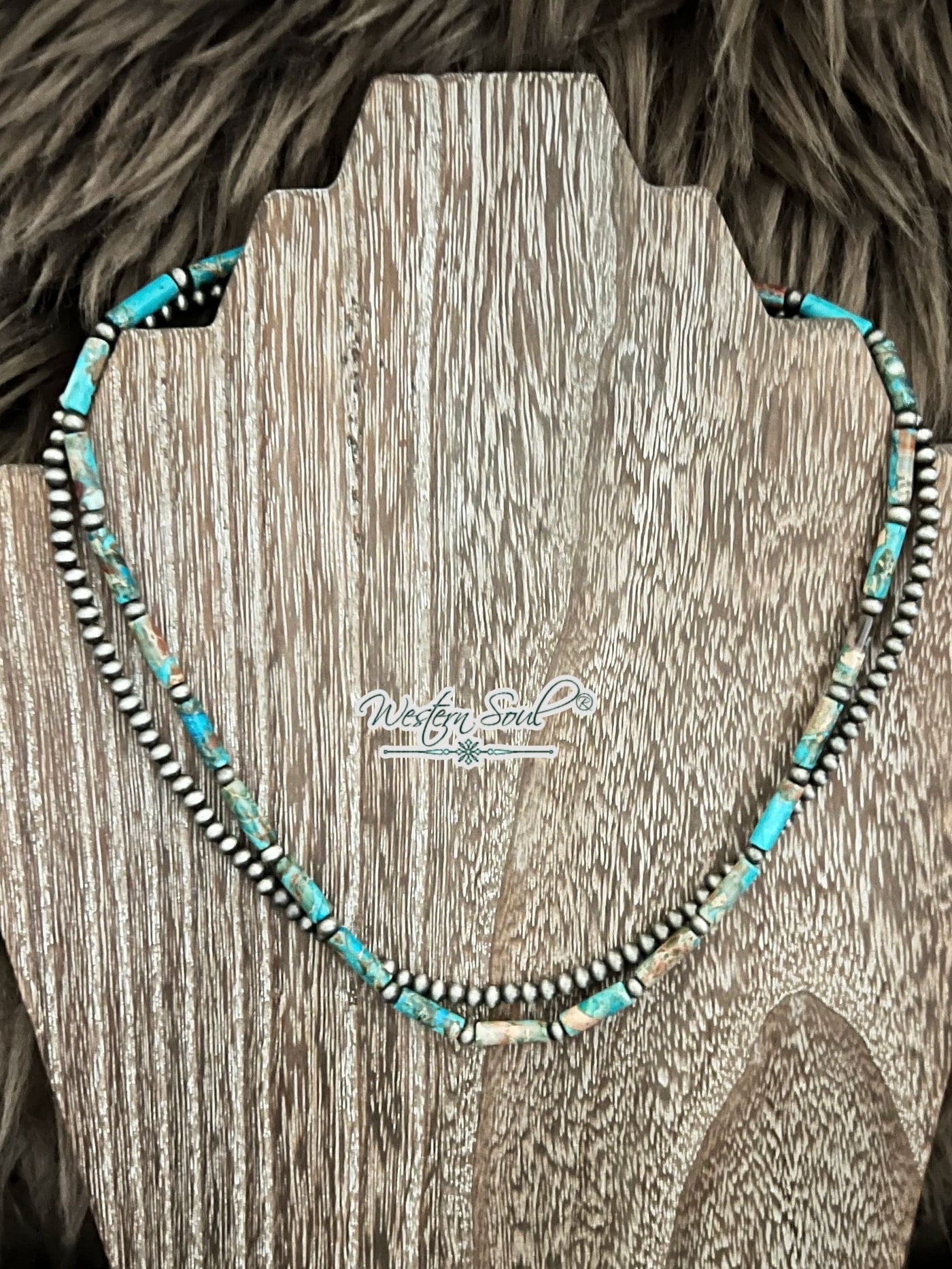 Isac Necklace Turquoise Coyote Moon Necklace