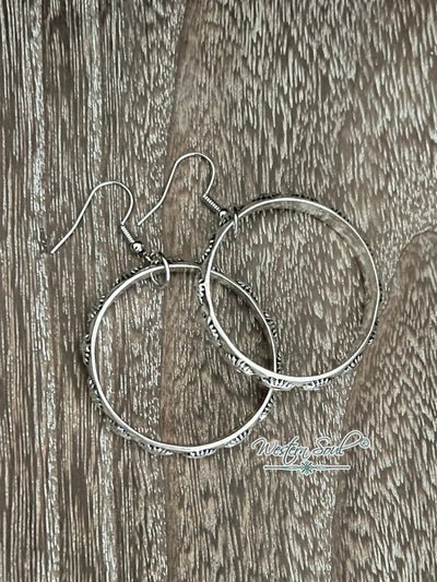 West and Co Earrings Silver Desert Trail Hoops