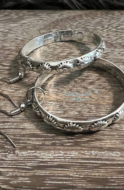 West and Co Earrings Silver Desert Trail Hoops