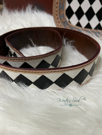 Country Side Co. Handbag Checkered Harlequin Tooled Leather Crossbody – Countryside Co.