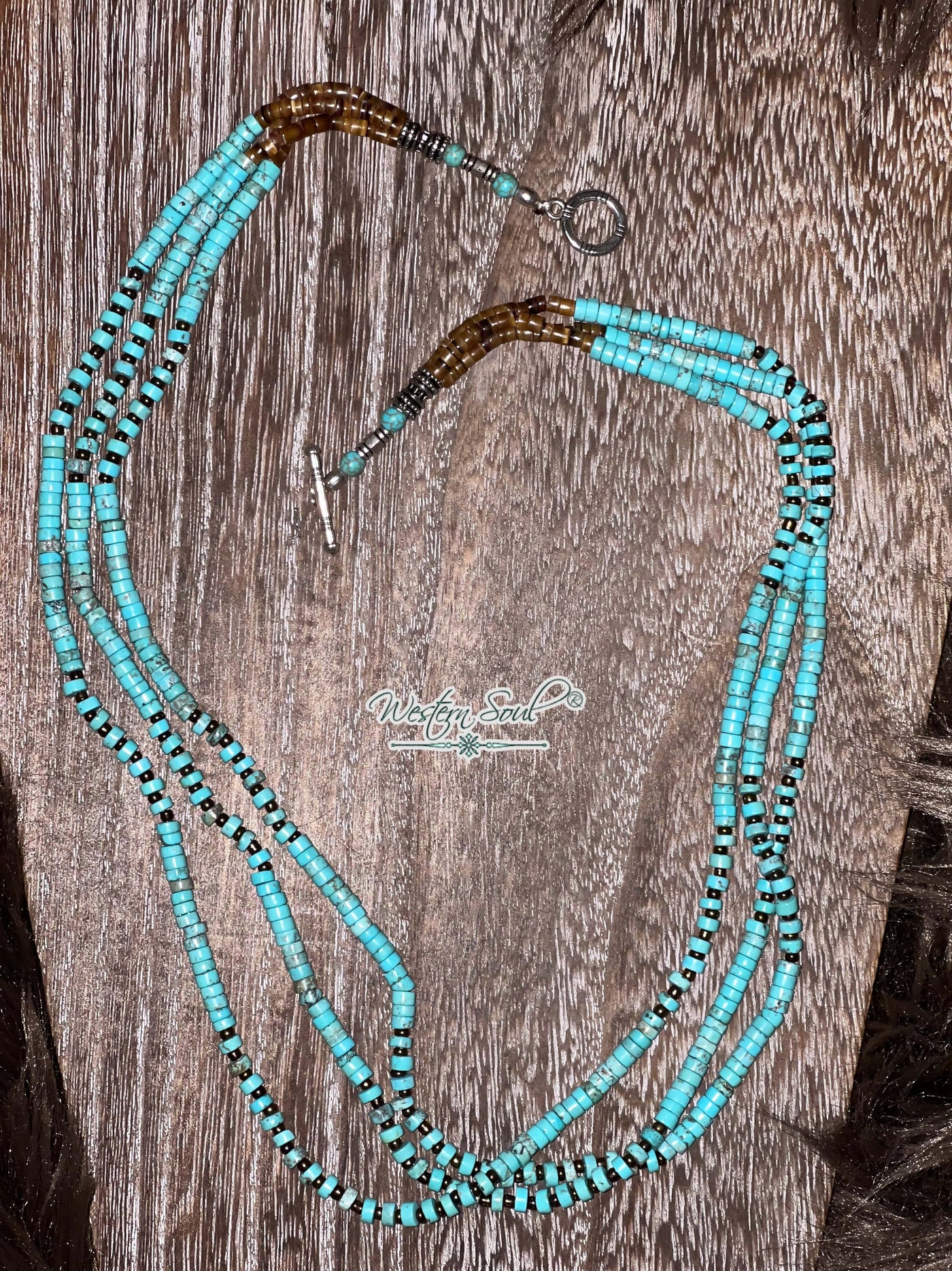 Horse Spirit Studio Necklace Turquoise Canyon Spirit Heishi Necklace