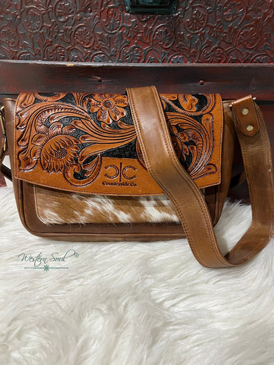 Countryside Co. Handbag Brown Sonora Floral Tooled Handbag - Countryside Co.