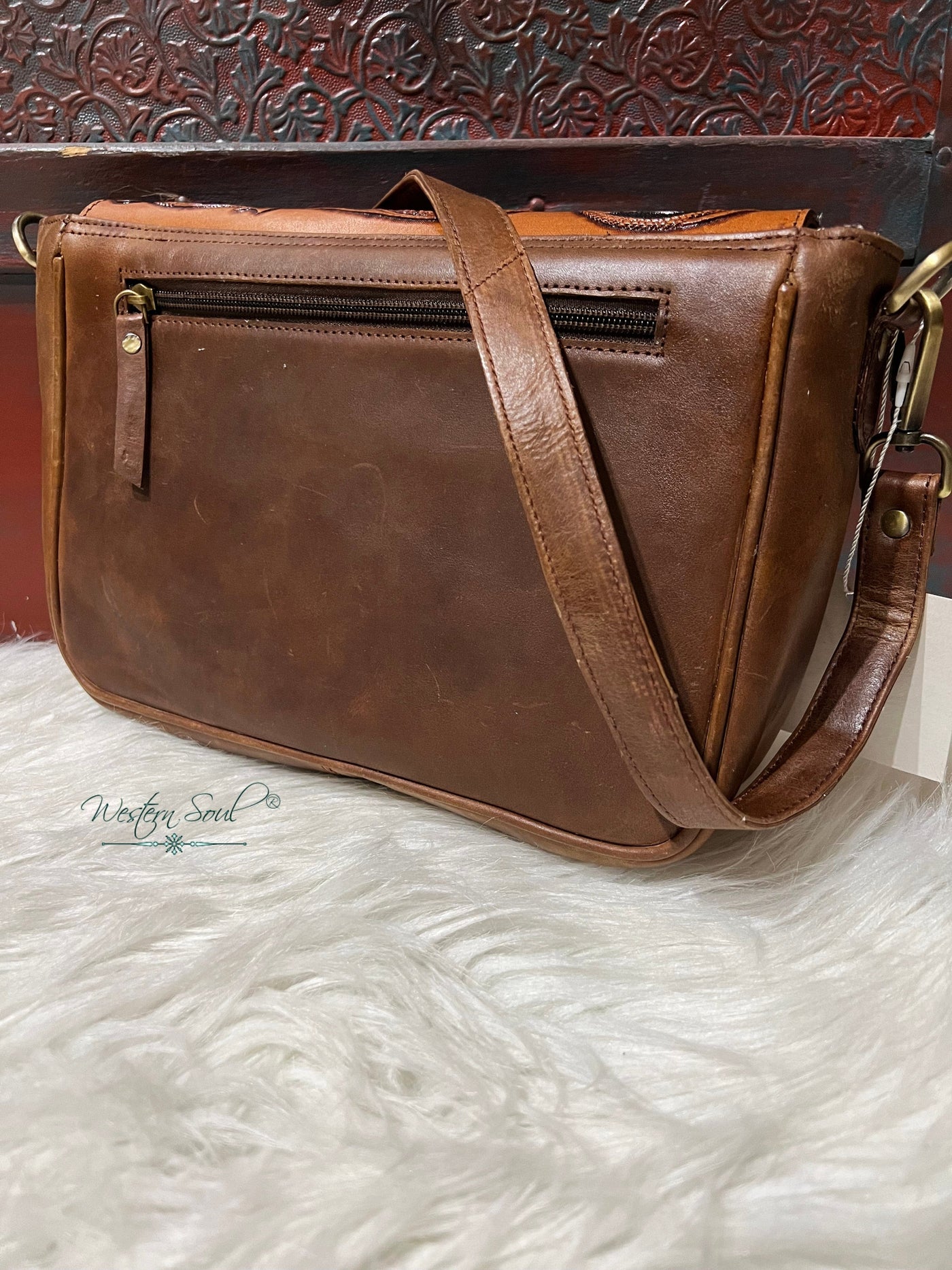 Countryside Co. Handbag Brown Sonora Floral Tooled Handbag - Countryside Co.