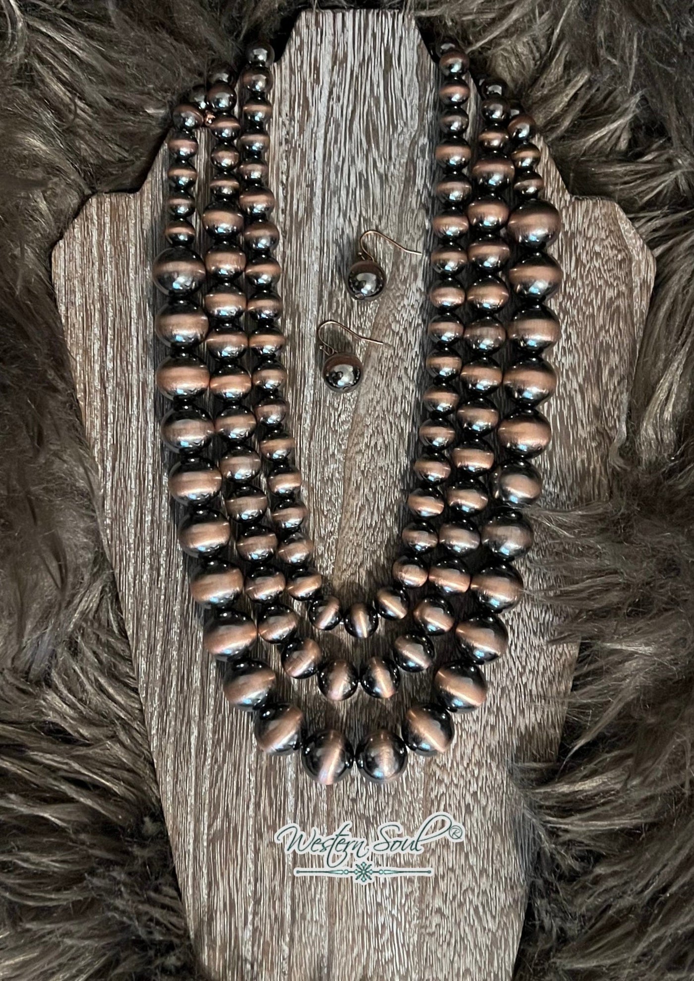 Wildflower Necklace Copper Sierra Sunset Copper Pearls