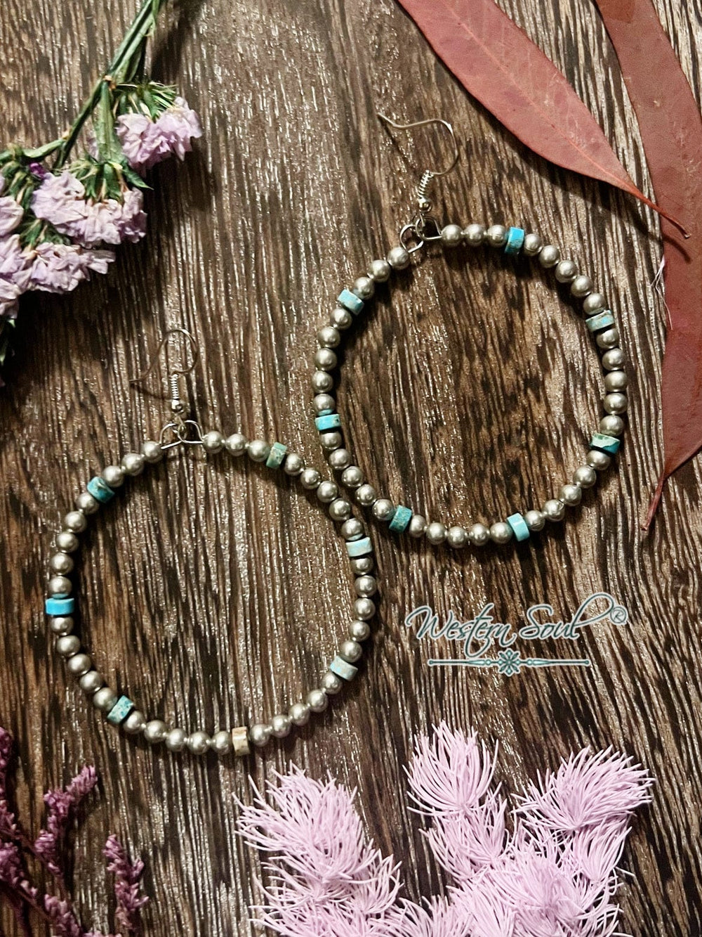 Bijoux Fab Earrings Silver Prairie Sky Hoops