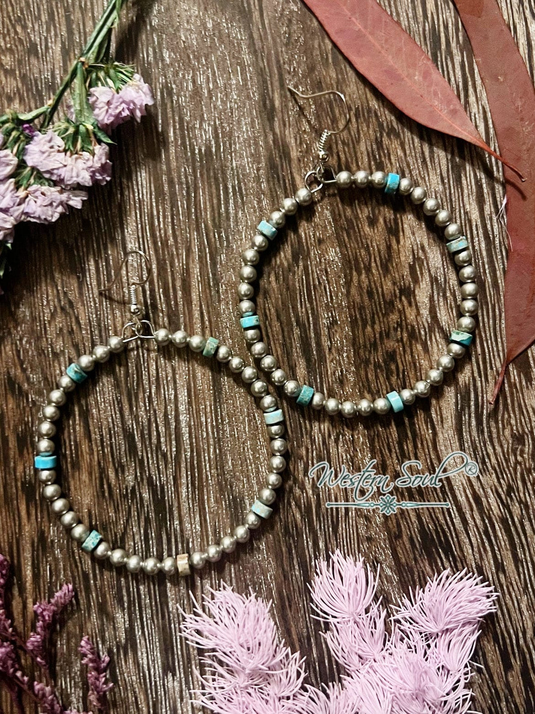 Bijoux Fab Earrings Silver Prairie Sky Hoops
