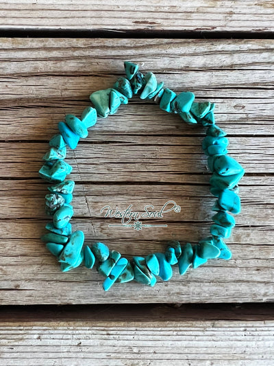 Tumbled Turquoise Chip Bracelet