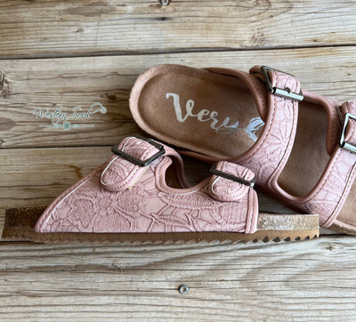 very Sandals Floral Print Western Sandal Blush