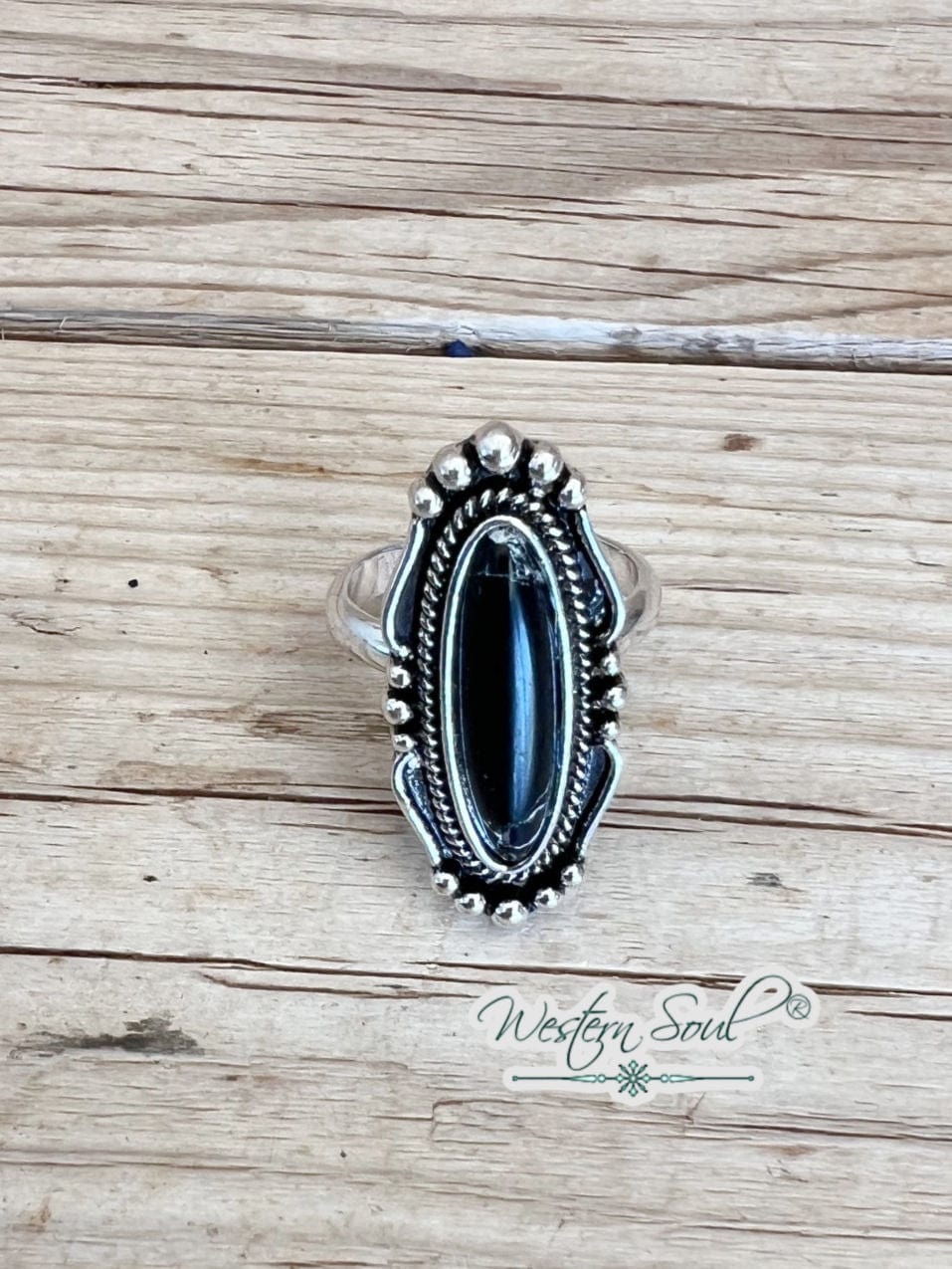 West and Co Rings Black Shadow Plains Ring