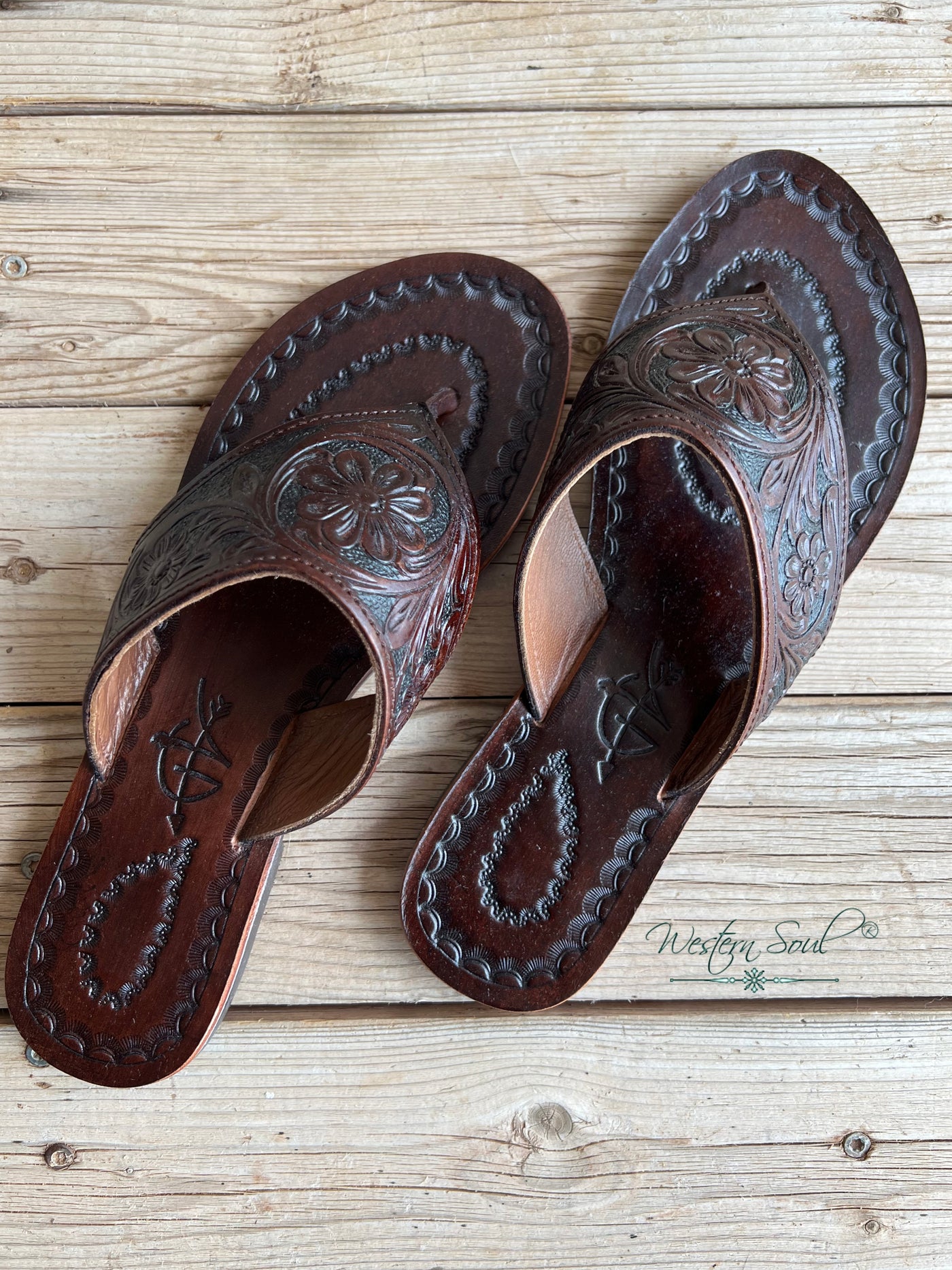 Shoes  Tooled Leather Sandal