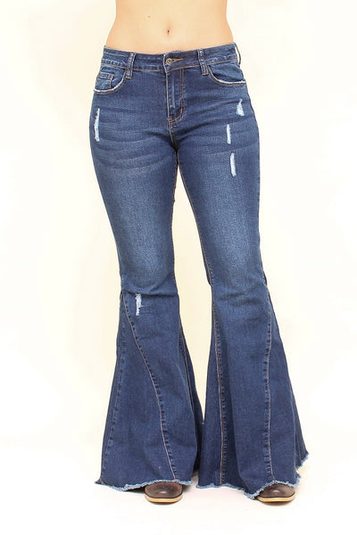 Mid Rise Bell Bottom Jeans 30" Inseam