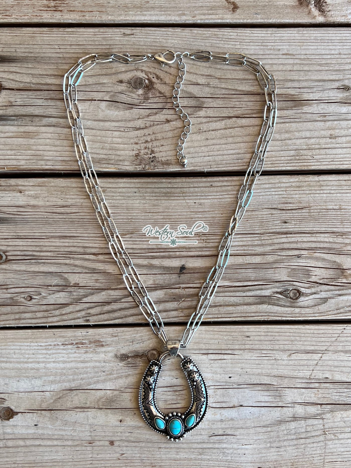 Western Chain Horseshoe Necklace
