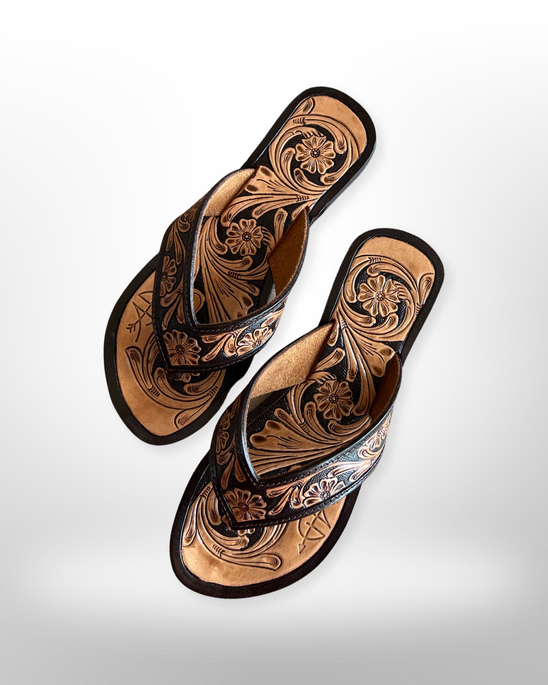 Summer Days Tooled Leather Sandals