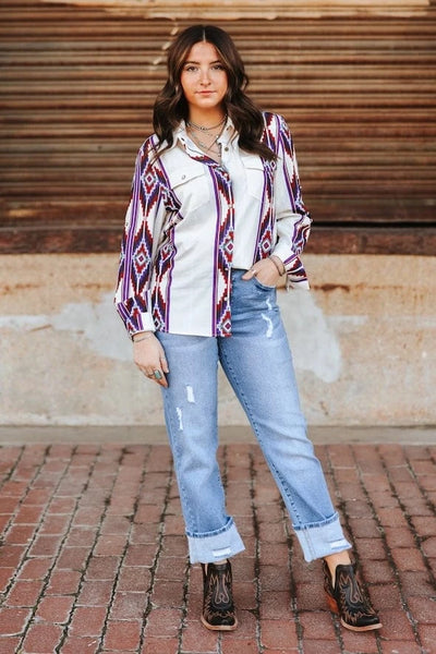 L&B Apparel Jeans High Rise Cuffed Boyfriend Jeans
