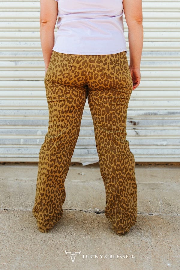 L&amp;B Apparel Jeans Leopard Trouser Cut Curvy Jeans