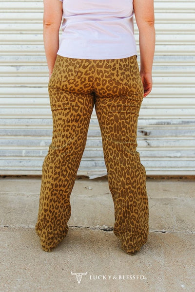 L&B Apparel Jeans Leopard Trouser Cut Curvy Jeans