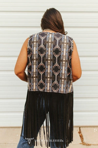 L&B Apparel Fringe Vest Outlaw Spirit Vest