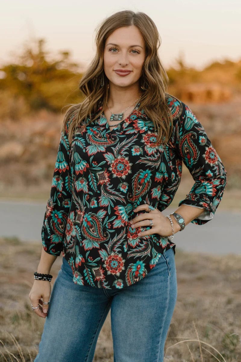 Sterling Kreek Blouse Prarie Bloom Top
